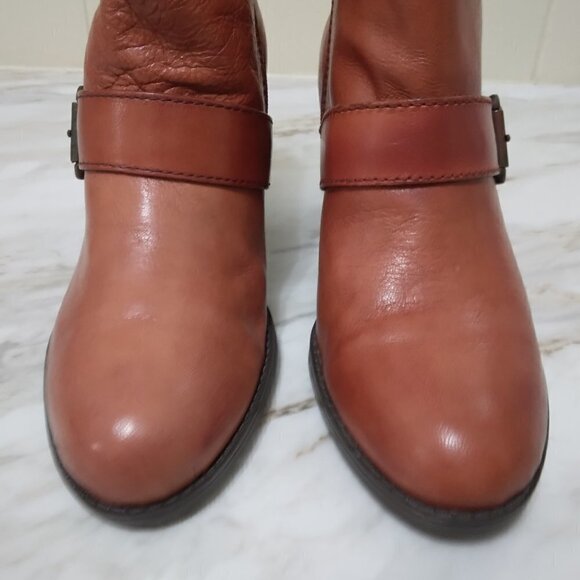 Nine West | "Lildipper " Leather Boot Short Shaft Chunky Heel | Size 9M - Picture 4 of 14